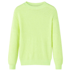 VidaXL Kindertrui gebreid 104 neongeel