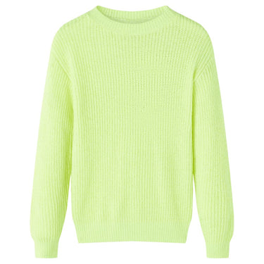 Vidaxl kindertrui gebreid 116 neongeel