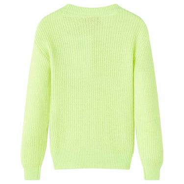 Vidaxl kindertrui gebreid 116 neongeel