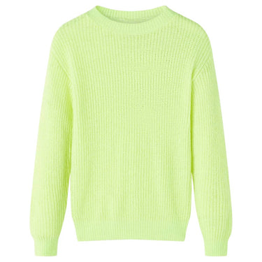 Vidaxl kindertrui gebreid 128 neongeel