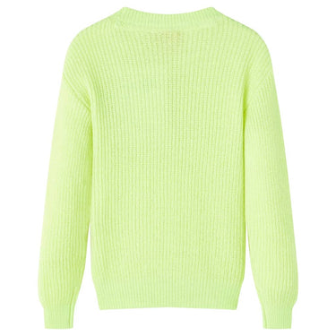 Vidaxl kindertrui gebreid 128 neongeel