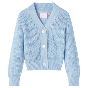VidaXL Kindervest gebreid 140 blauw