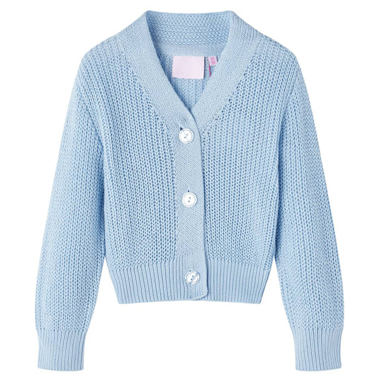 VidaXL Kindervest gebreid 140 blauw