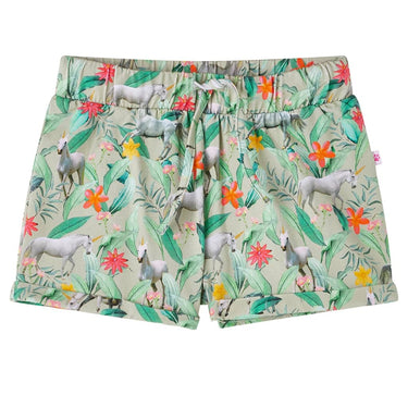Vidaxl kindershorts met trekkoord 116 lichtkaki