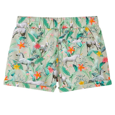 Vidaxl kindershorts met trekkoord 116 lichtkaki