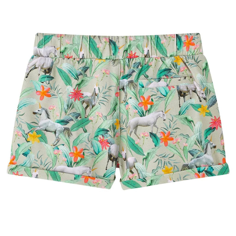 Load image into Gallery viewer, Vidaxl kindershorts met trekkoord 116 lichtkaki
