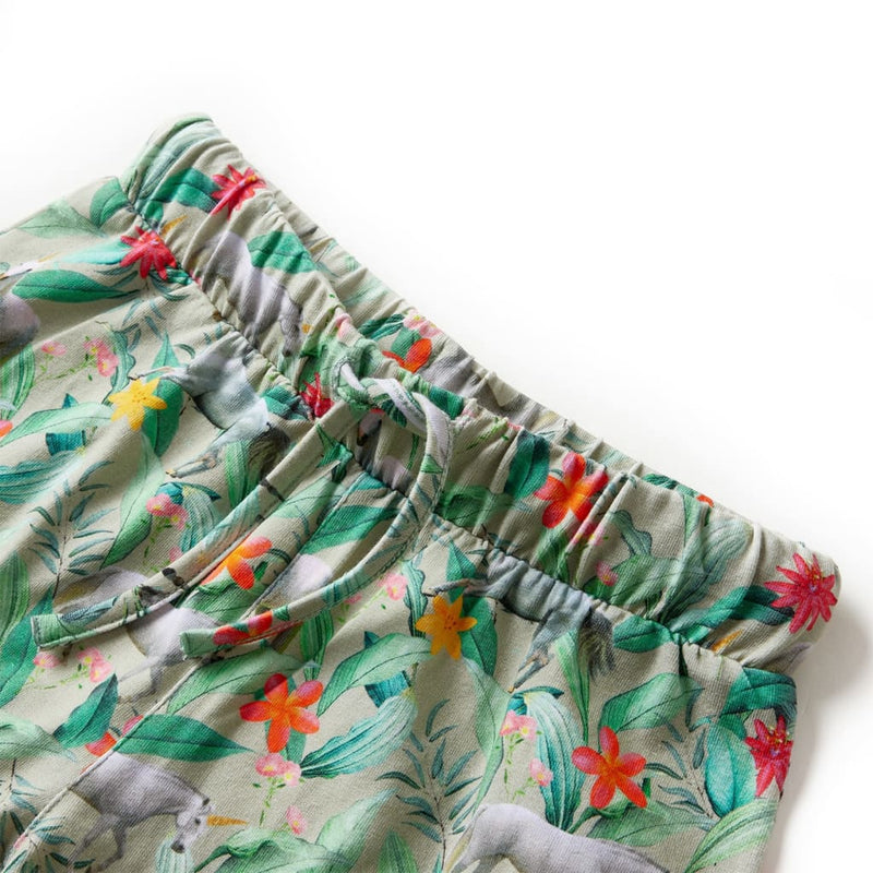 Load image into Gallery viewer, Vidaxl kindershorts met trekkoord 116 lichtkaki
