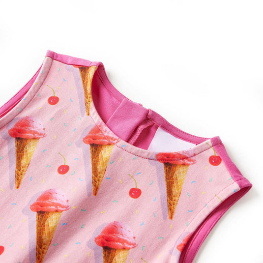 Vidaxl kinderjurk 128 felroze