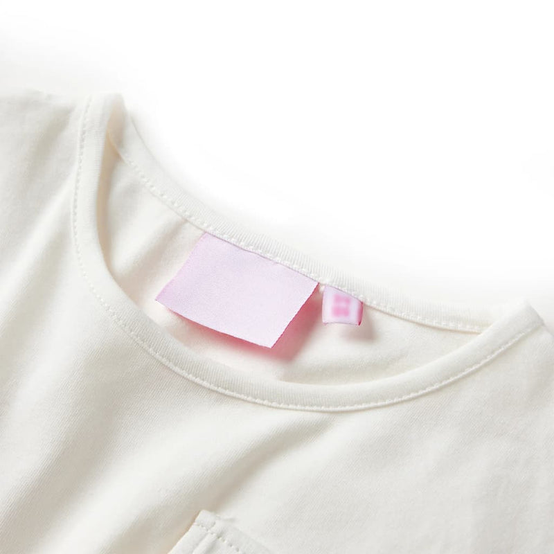 Load image into Gallery viewer, VidaXL Kinderjurk met korte mouwen 128 ecru
