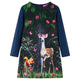 VidaXL Kinderjurk met lange mouwen 140 marineblauw