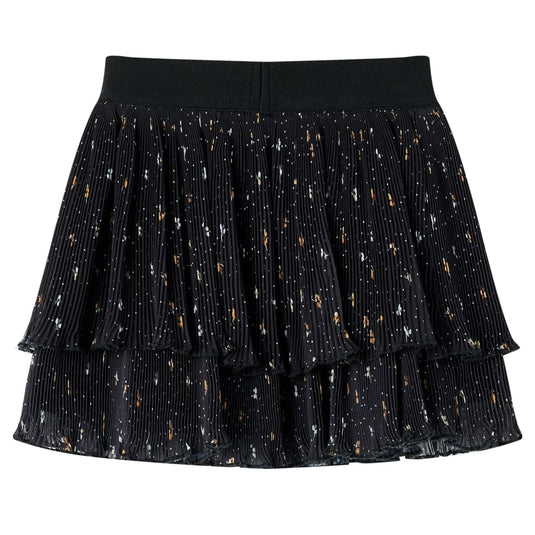 VidaXL Kinderrokje met gelaagde ruches 92 zwart