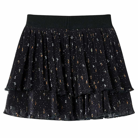 VidaXL Kinderrokje met gelaagde ruches 104 zwart