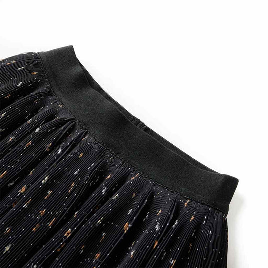 VidaXL Kinderrokje met gelaagde ruches 104 zwart