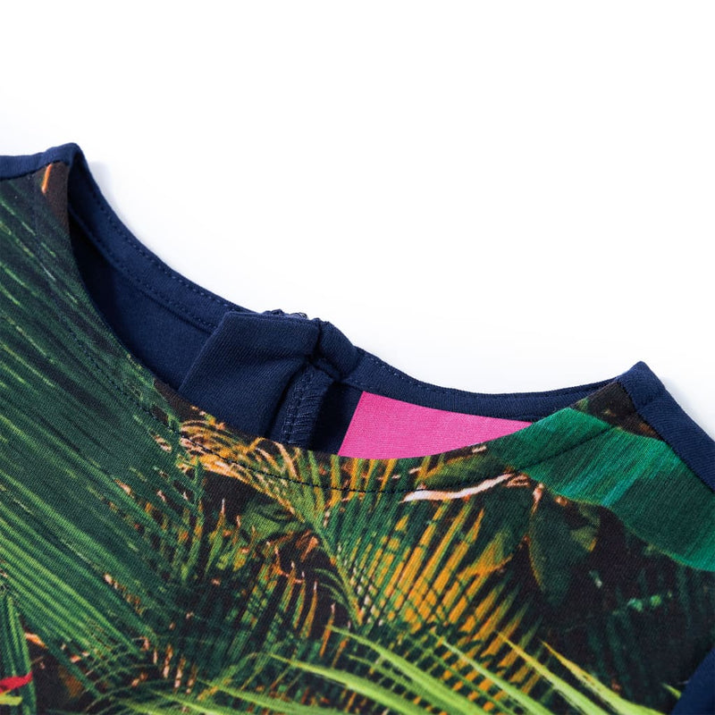 Load image into Gallery viewer, Vidaxl kinderjurk met lange mouwen 128 marineblauw
