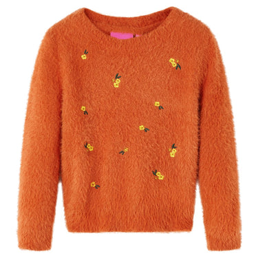 Vidaxl kindertrui gebreid 92 oranjebruin