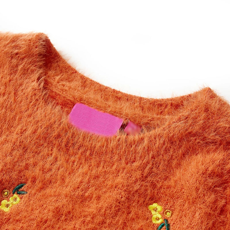 Load image into Gallery viewer, Vidaxl kindertrui gebreid 104 oranjebruin
