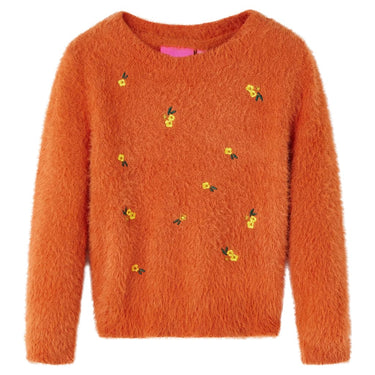 Vidaxl kindertrui gebreid 116 oranjebruin