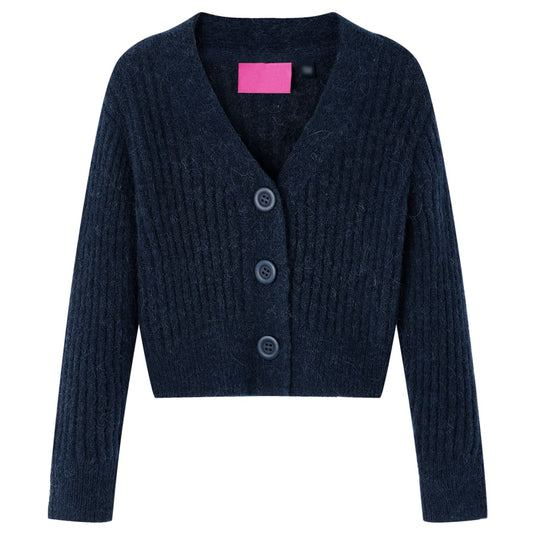 Vidaxl kindervest gebreid 104 marineblauw