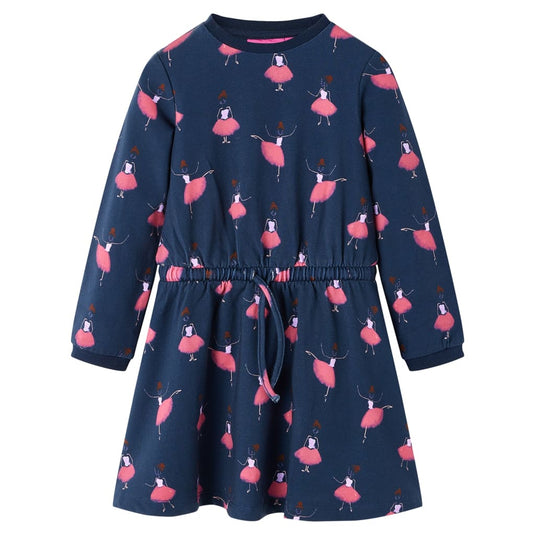 Vidaxl kinderjurk 104 marineblauw