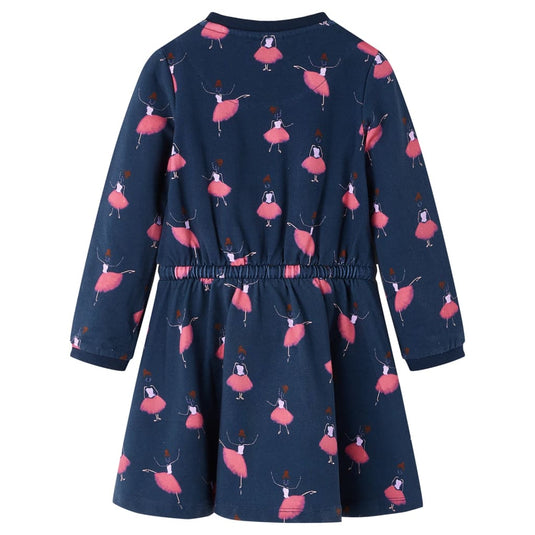 Vidaxl kinderjurk 104 marineblauw