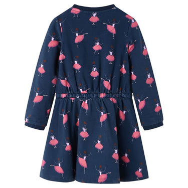 Vidaxl kinderjurk 128 marineblauw