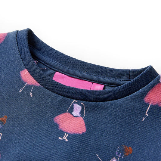 Vidaxl kinderjurk 128 marineblauw