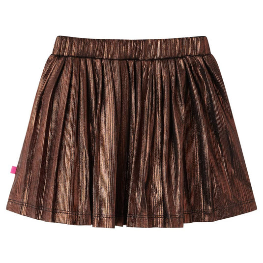 Vidaxl kinderrokje met glitters 128 cognackleurig
