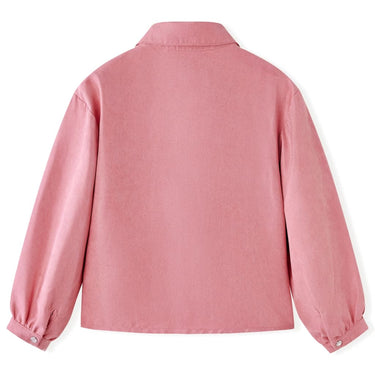 Vidaxl kinderblouse met lantaarnmouwen 140 oudroze