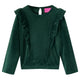 Vidaxl kinderblouse met ruches 116 donkergroen