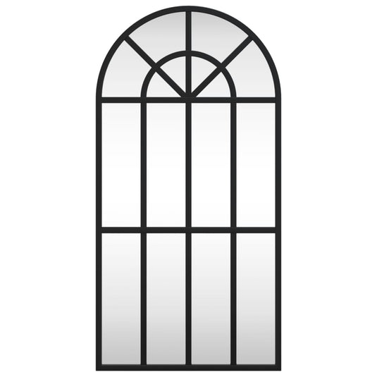Vidaxl wandspiegel boog 30x60 cm ijzer zwart