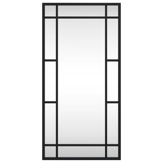 Vidaxl wandspiegel rechthoekig 30x60 cm ijzer zwart