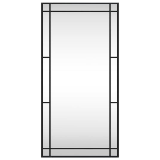 Vidaxl wandspiegel rechthoekig 50x100 cm ijzer zwart
