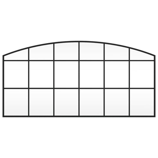 Vidaxl wandspiegel boog 100x50 cm ijzer zwart