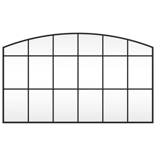 Vidaxl wandspiegel boog 100x60 cm ijzer zwart