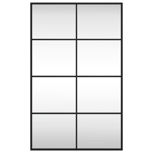 Vidaxl wandspiegel rechthoekig 50x80 cm ijzer zwart
