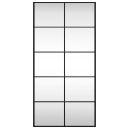 Vidaxl wandspiegel rechthoekig 50x100 cm ijzer zwart