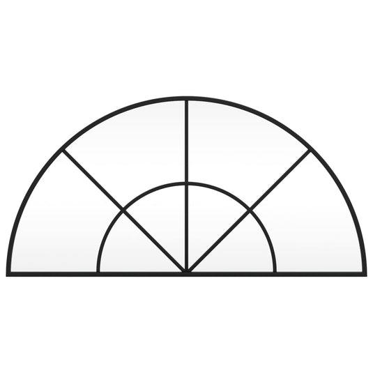 Vidaxl wandspiegel boog 80x40 cm ijzer zwart