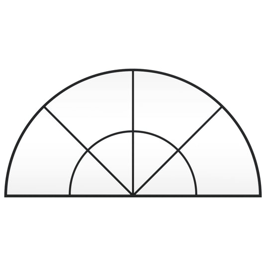 Vidaxl wandspiegel boog 100x50 cm ijzer zwart