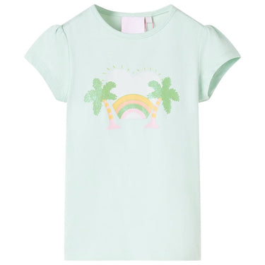 Vidaxl kindershirt 92 lichtmint