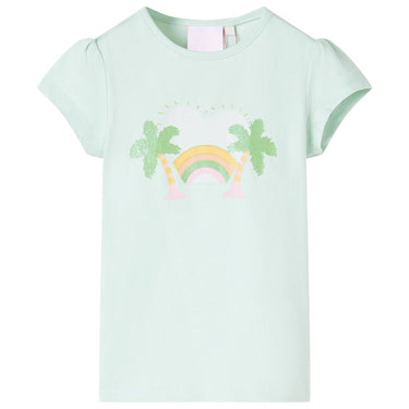 Vidaxl kindershirt 128 lichtmint