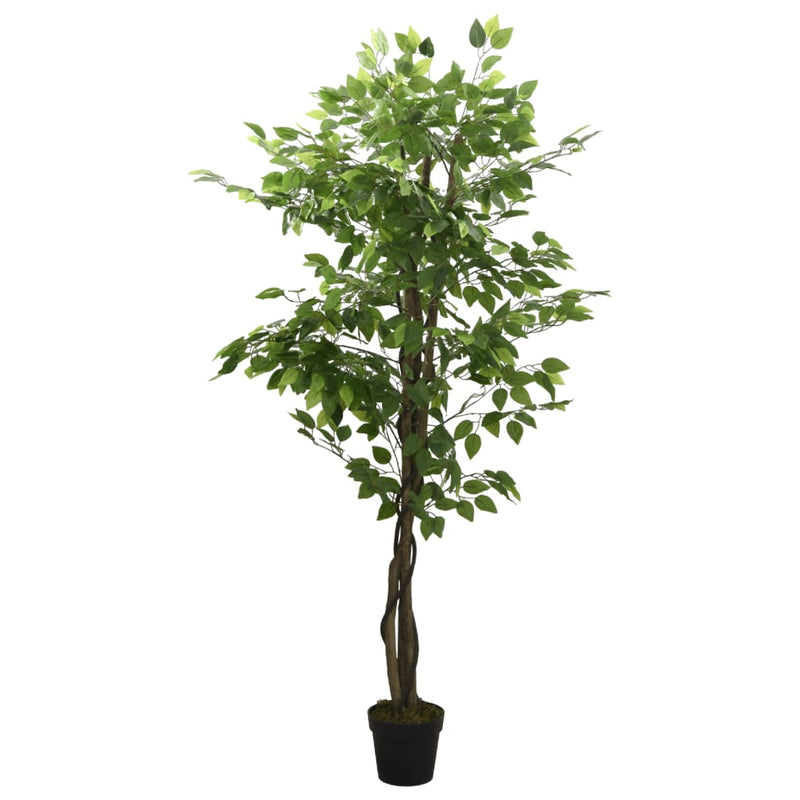 Load image into Gallery viewer, Vidaxl kunstplant ficus 378 bladeren 80 cm groen
