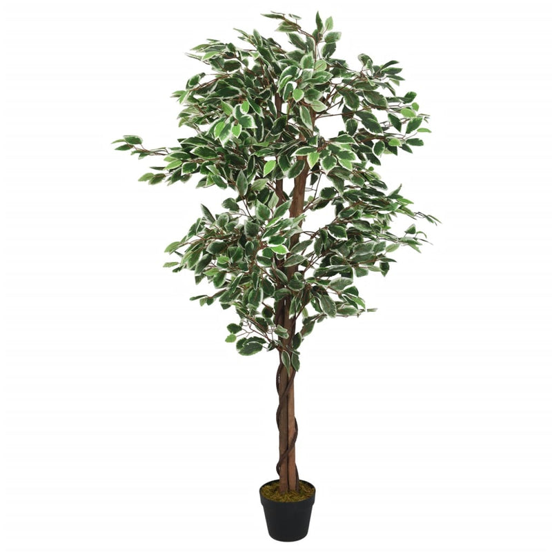Load image into Gallery viewer, Vidaxl kunstplant ficus 378 bladeren 80 cm groen

