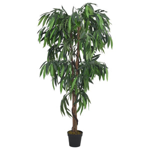 Vidaxl kunstplant mangoboom 450 bladeren 120 cm groen