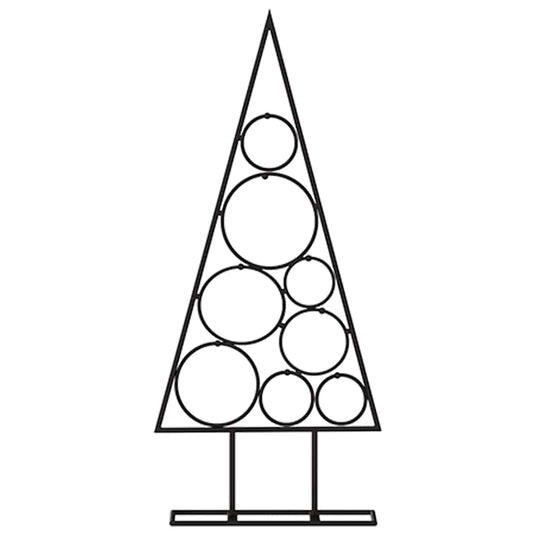 Vidaxl kerstdecoratie kerstboom 60 cm metaal zwart