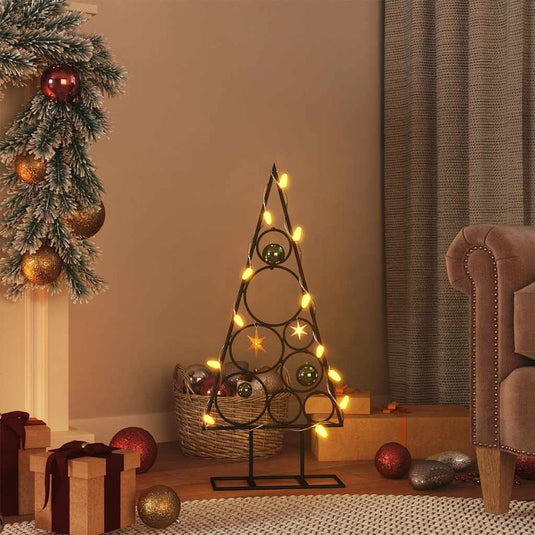 Vidaxl kerstdecoratie kerstboom 60 cm metaal zwart