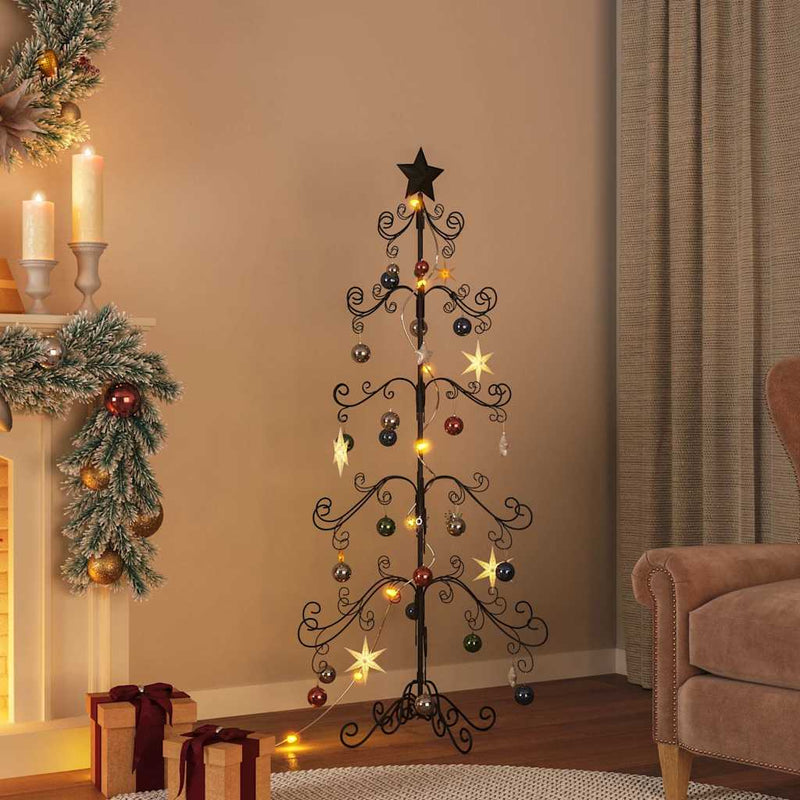Load image into Gallery viewer, Vidaxl kerstdecoratie kerstboom 150 cm metaal zwart
