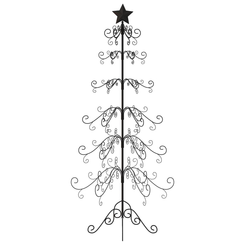 Load image into Gallery viewer, Vidaxl kerstdecoratie kerstboom 215 cm metaal zwart
