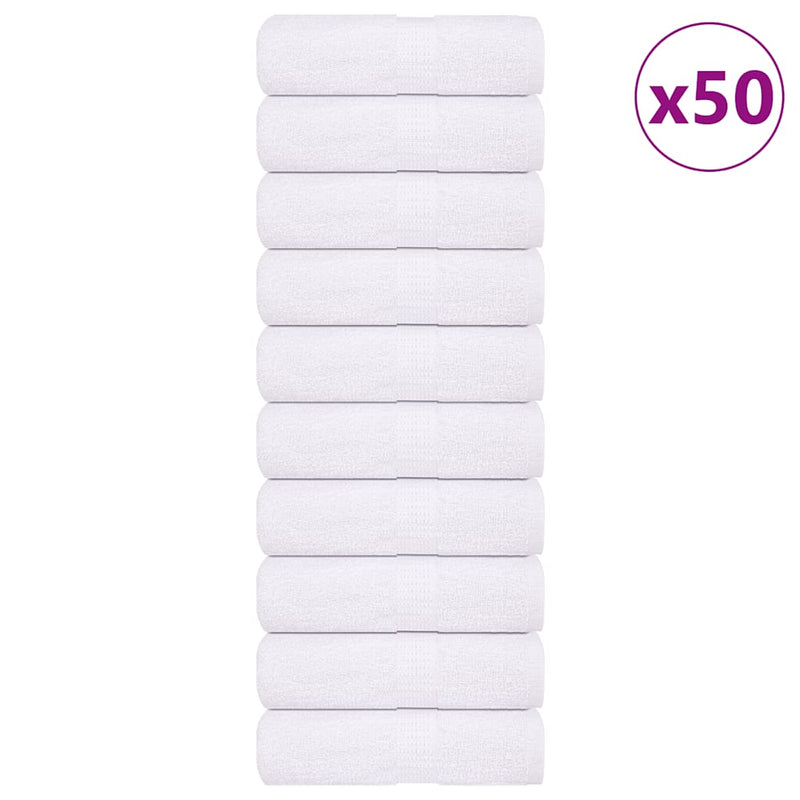 Load image into Gallery viewer, Vidaxl washandjes 50 st 15x21 cm 360 g m² 100% katoen wit

