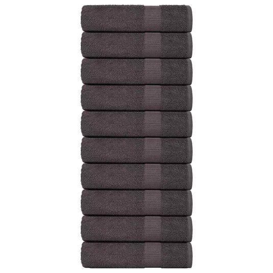 Vidaxl handdoeken frogn 10 st 50x100 cm 360 g m² antraciet