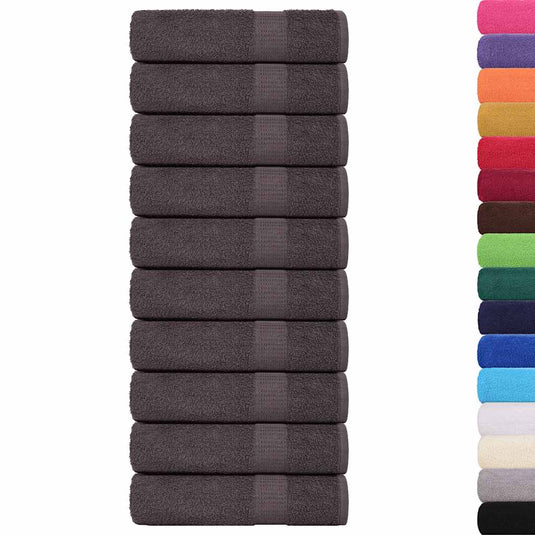 Vidaxl badhanddoeken frogn 10 st 100x150 cm 360 g m² antraciet